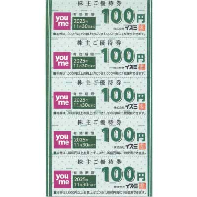イズミ 株主優待券 (100円×20枚綴)