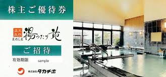 タカチホ 株主優待券 湯ったり苑招待券